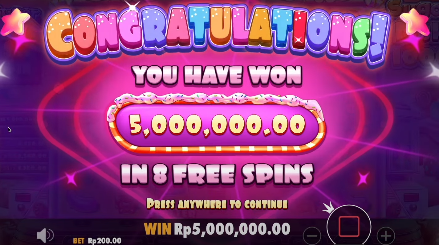 sugar rush x1000 maxwin